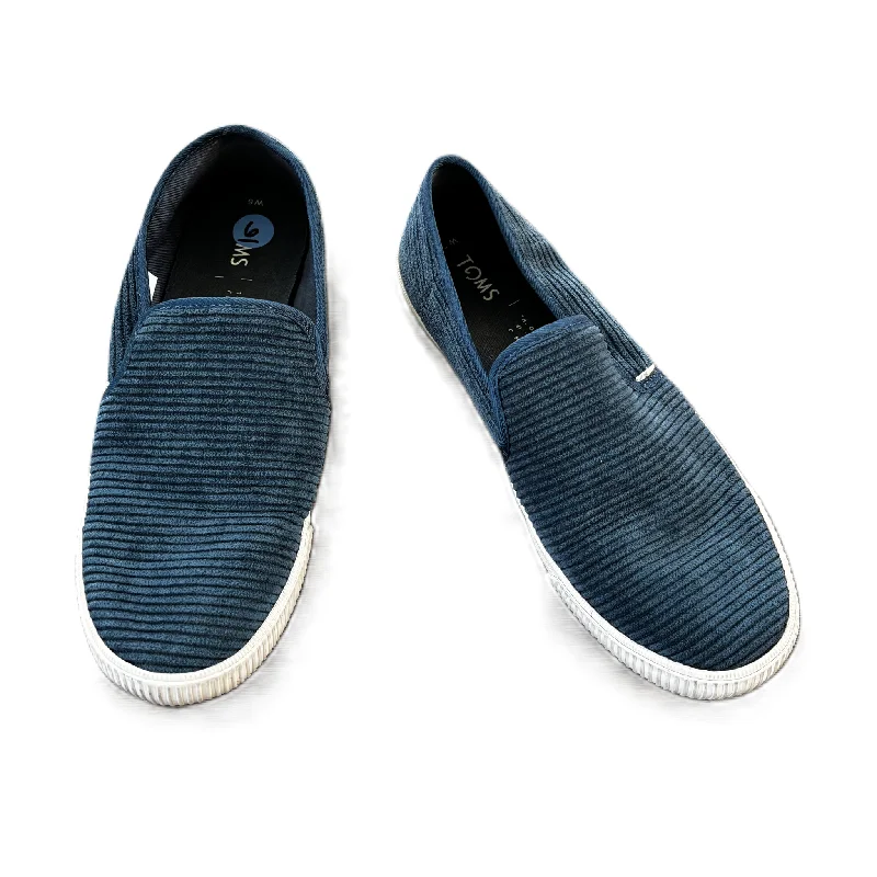 Minimalist beige flats unisex -Shoes Flats By Toms In Blue, Size: 6