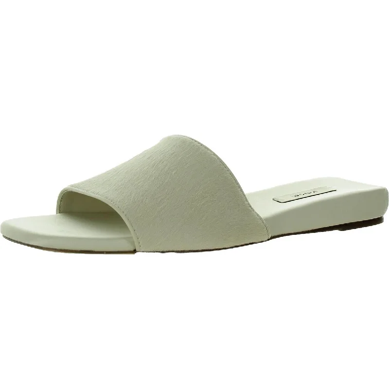 Slippers with dynamic comfort -Womens Open Toe Slip On Mules