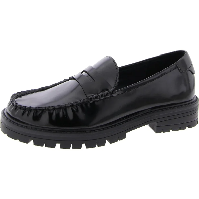 Loafers for mellow casual days -Steve Madden Womens Madelynn Faux Leather Block Heel Loafers