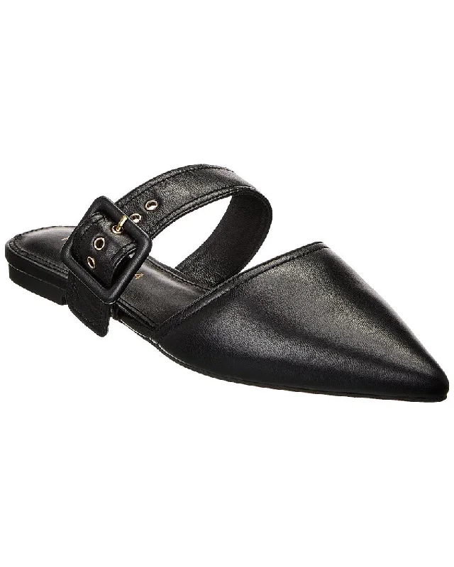 Slippers with steady traction -Yosi Samra Valerie Buckle Leather Mule