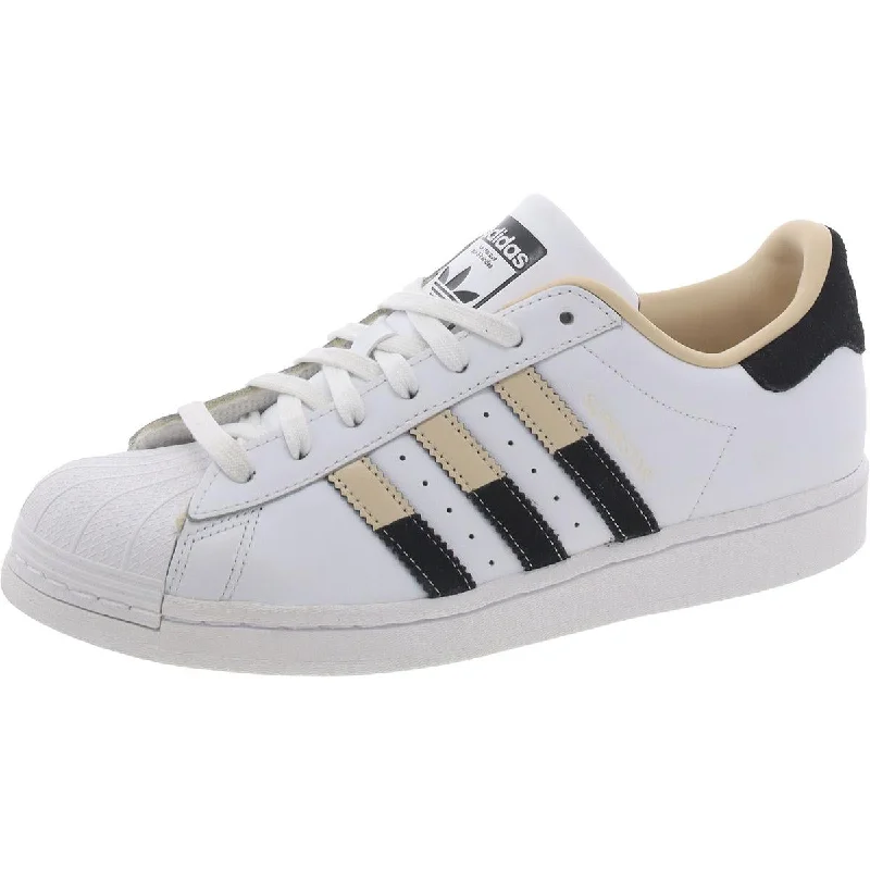 Running shoes with solid heels -adidas Originals Mens SUPERSTAR Leather Trainer Running & Training Shoes