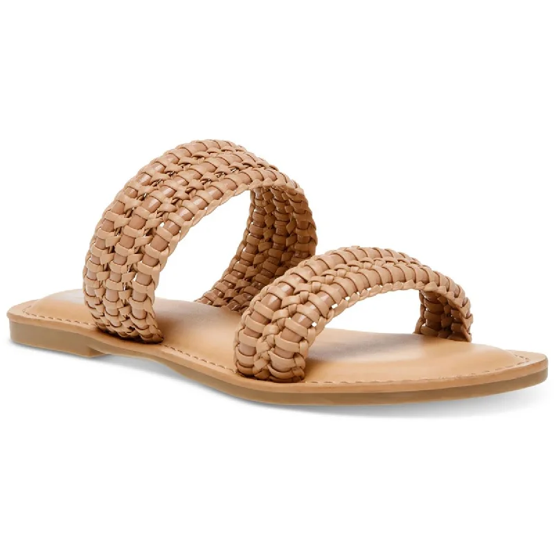 Sandals with cozy shore calm -Dolce Vita Womens Joolip Faux Leather Square Toe Slide Sandals