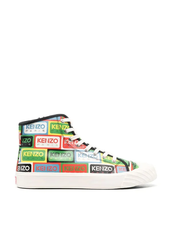 KENZO School Logo High-Top Sneakers for Men