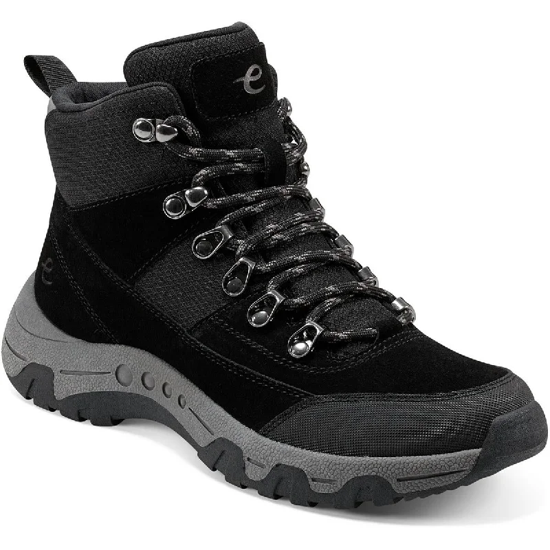 Boots with vivid sole accents -Easy Spirit Womens Nylaa Suede Water Resistant Hiking Boots