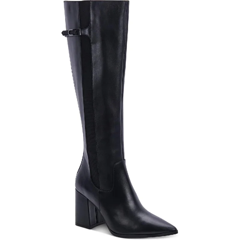 Boots for casual rainy scenes -Aqua College Womens Ireland Leather Knee-High Boots