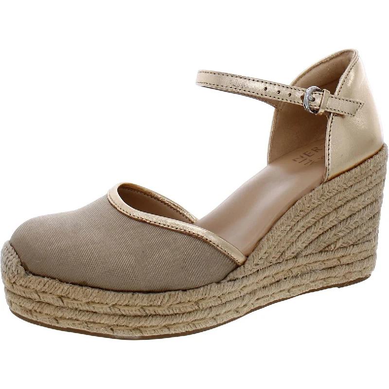 Sandals with worn sole treads -Naturalizer Womens Bianca Leather Platform Wedge Sandals