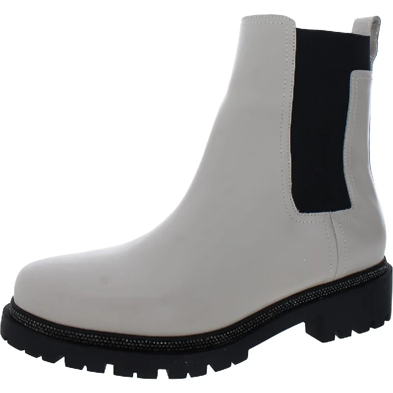 Boots for outdoor rainy dinners -DKNY Womens Rick Leather Pull On Chelsea Boots