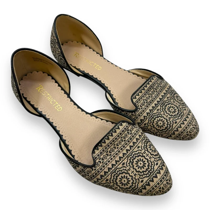 Anti-slip flats for safety -Shoes Flats By Restricted In Cream, Size: 8.5