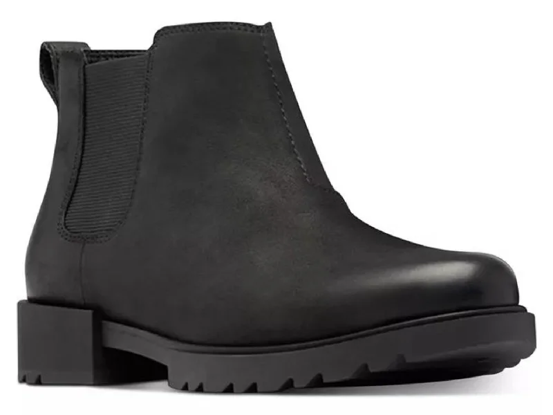 Boots for women with sore soles -Sorel: Emelie II Chelsea in Black