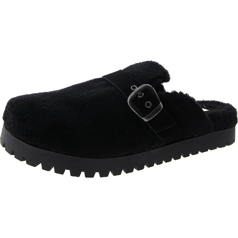 Slippers with flexible fabric -Nina Womens Buckle Slip On Clogs