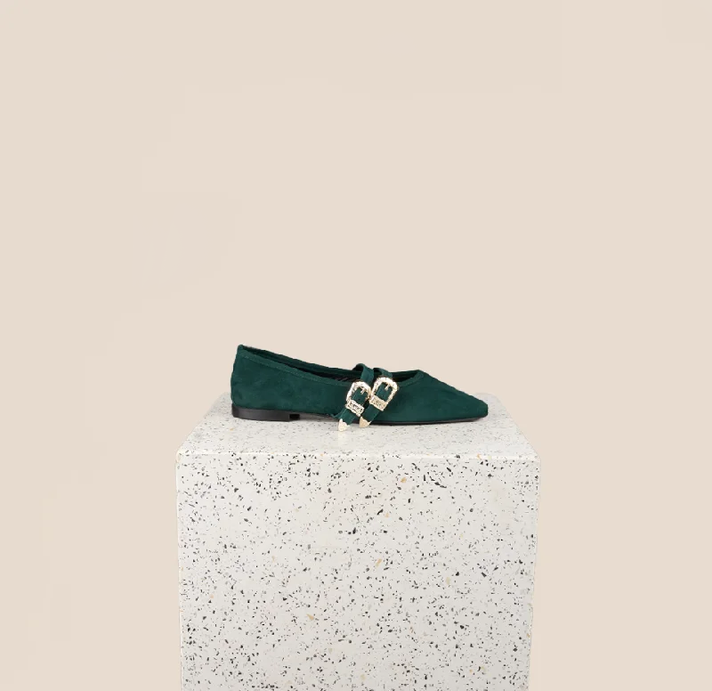 Flats for leg fatigue relief -Udine Forest Suede