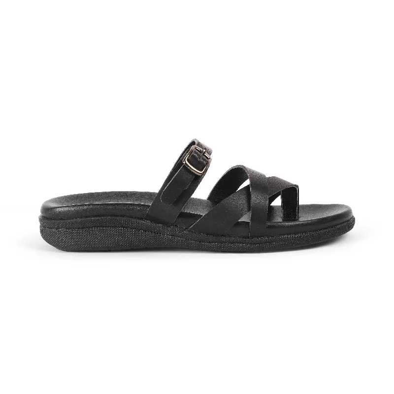 Flats for lazy afternoons -Tresmode Mos Black Women's Casual Flats