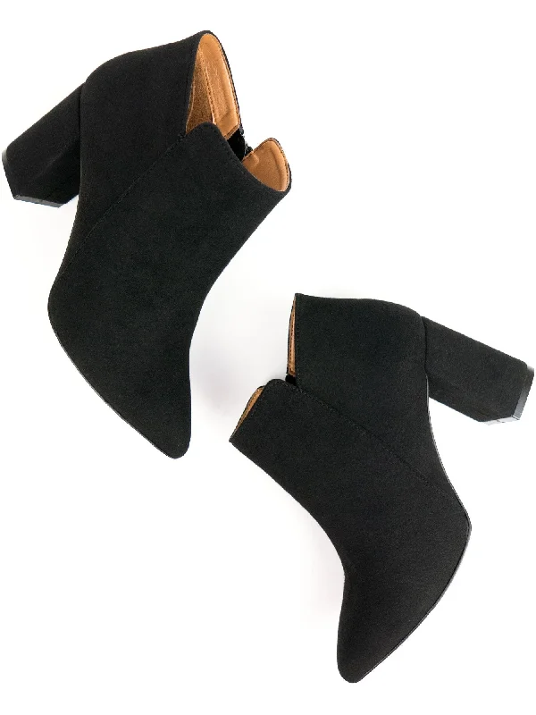 Boots with plush sole supports -Point Toe Boots