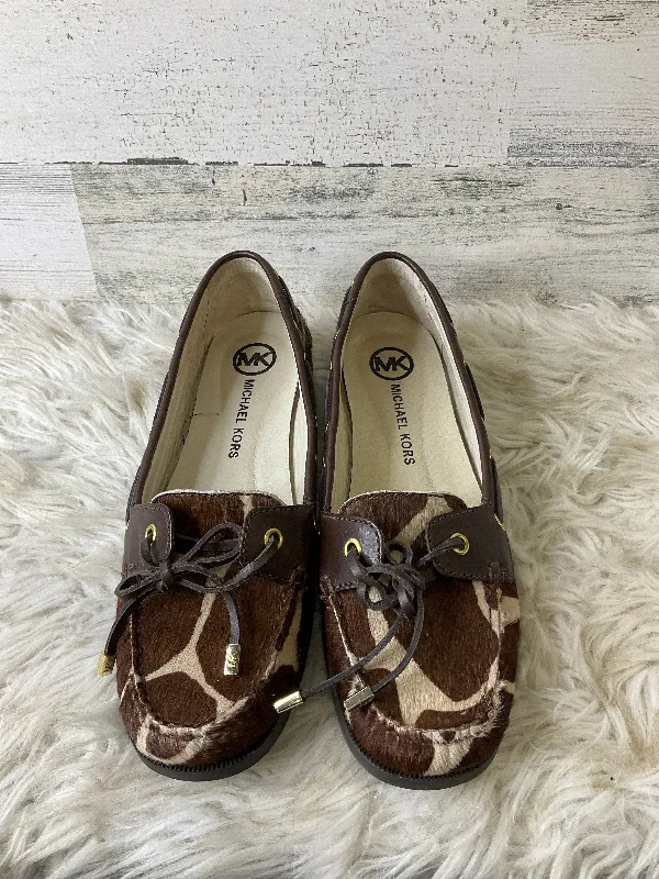 Flats for rainy peace -Shoes Flats By Michael Kors In Brown, Size: 10