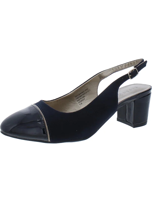 High heels for fancy days -Lannien Womens Faux Suede Toe Cap Pumps