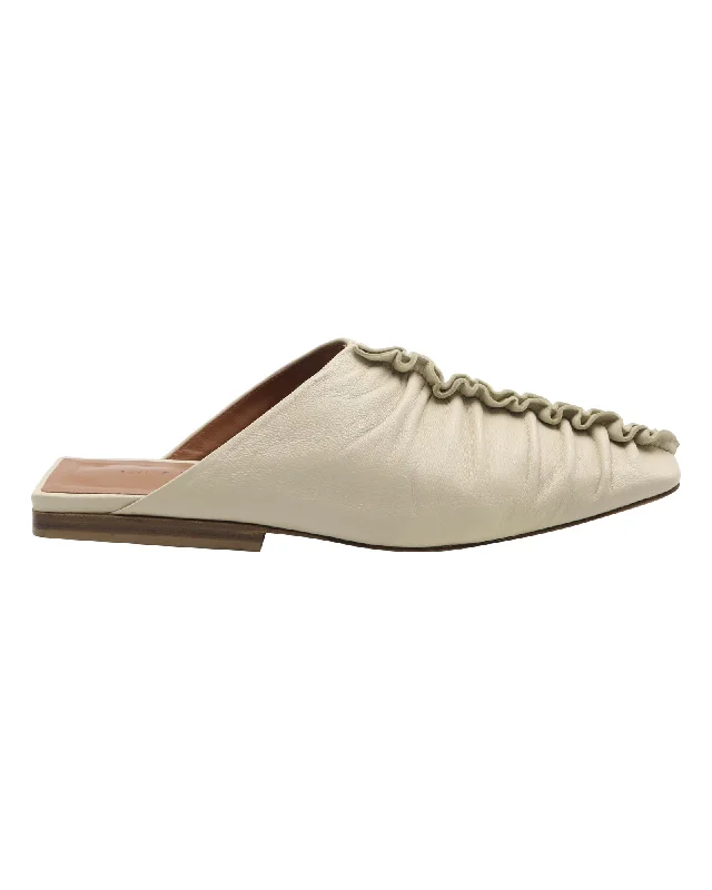 Slippers for home lounging -Rejina Pyo George Mule in Ivory Leather