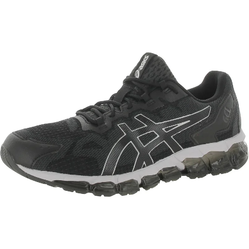 Running shoes with reinforced toes -Asics Mens GEL-QUANTUM 360 6 Cushioned Footbed Nylon Running & Training Shoes