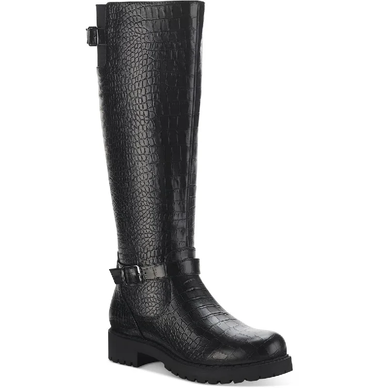 Boots for weekend wet outings -Style & Co. Womens Elenorr  Faux Leather Knee-High Boots