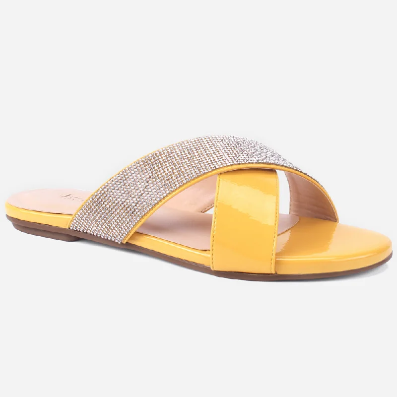 Slippers with pliable midsoles -Women "CHIAS" Casual Crossover Summer Slippers