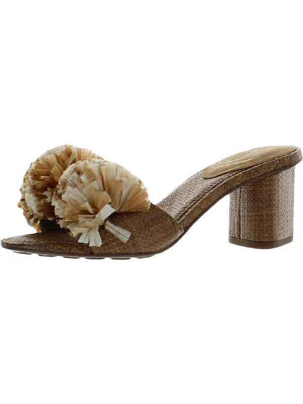 High heels for casual elegance -Olia Womens Pom Slide Heels