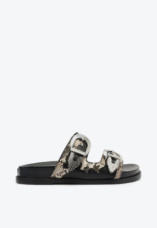 Sandals with bright strap piles -Harper Sporty Leather Sandal