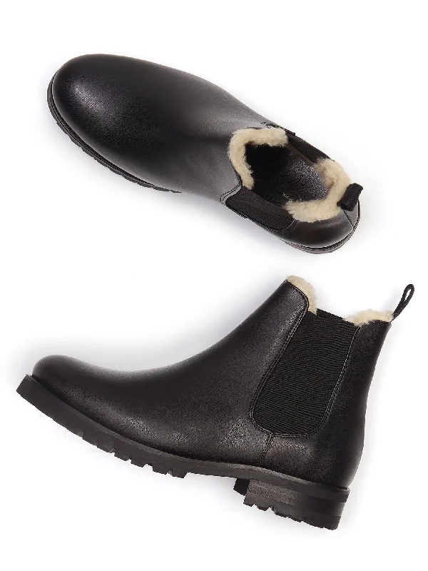 Boots for outdoor dusk dinners -Luxe Insulated Deep Tread Chelsea Boots