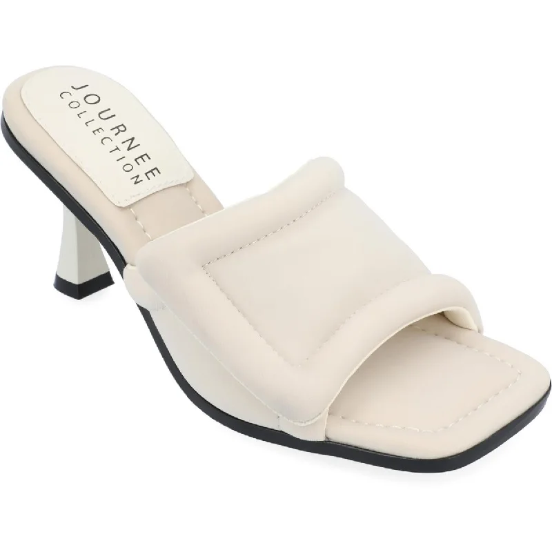 Sandals with brief shore repose -Journee Collection Womens Addriel Satin Slide Sandals