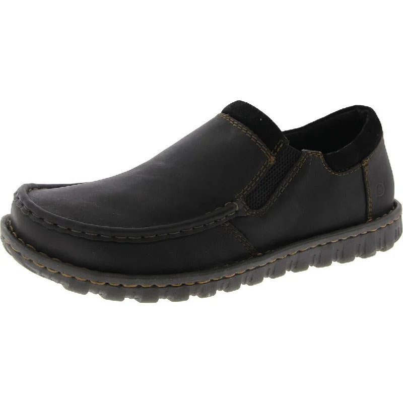 Loafers with plush heel linings -Born Mens Leather Round toe Loafers