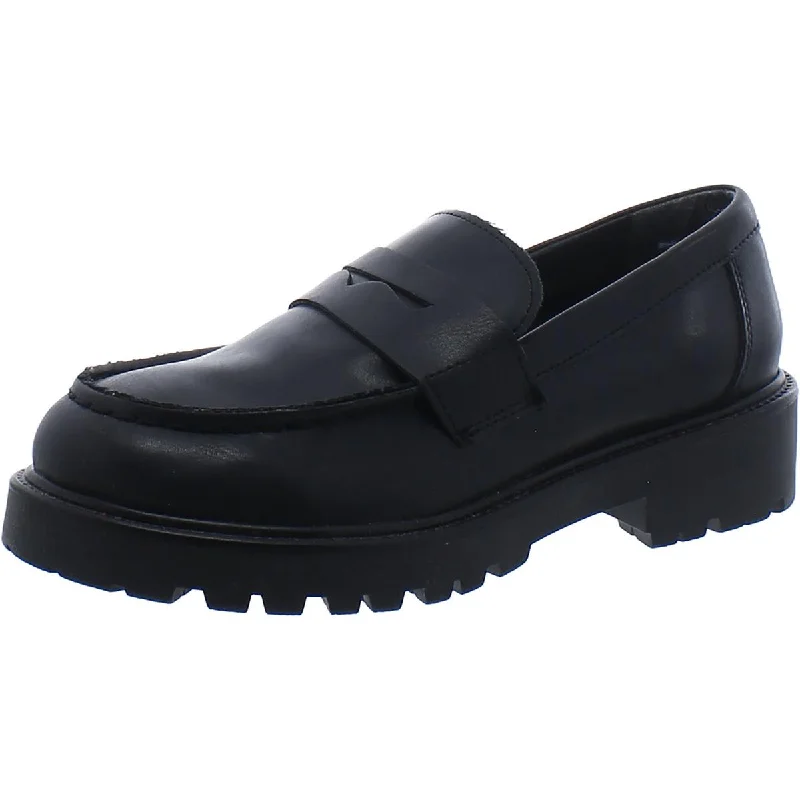 Loafers for drizzly morning strolls -Steve Madden Womens Lyris Faux Leather Penny Loafers