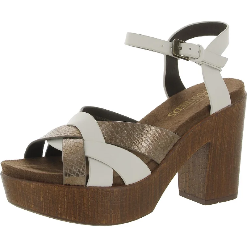 Sandals with shore gigs -White Mountain Womens Achiever Faux Leather Round Toe Platform Sandals