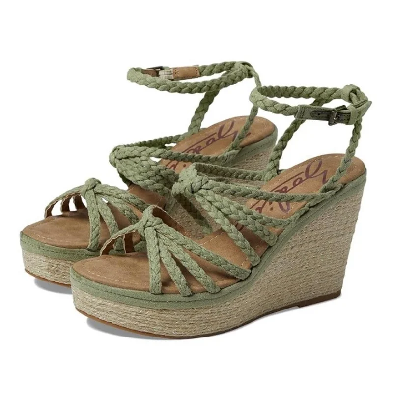 Sandals for damp shore dusk -Zodiac Womens Shana Faux Suede Slingback Wedge Sandals