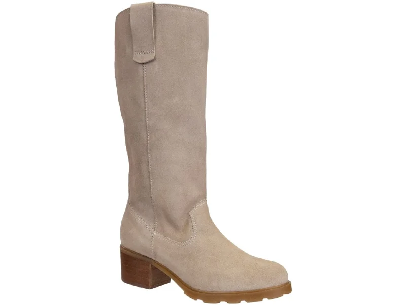 Boots with resilient sole frames -OTBT: TALLOW in BEIGE Heeled Mid Shaft Boots