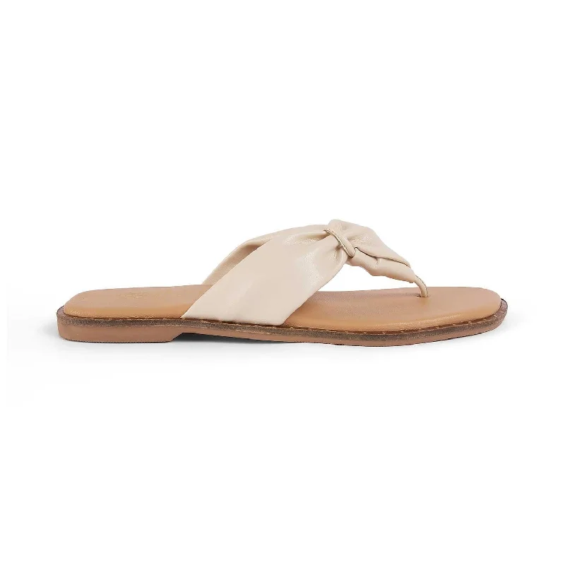 Flats for foggy mornings -Tresmode Tie Beige Women's Casual Flats