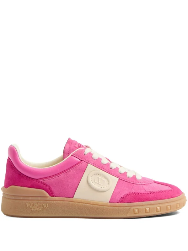 VALENTINO GARAVANI Leather Two-Tone Panelled Sneakers for Women