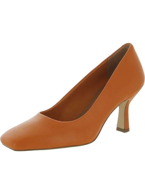 High heels with cool tones -A-Flxaela Womens Padded Insole Leather Pumps