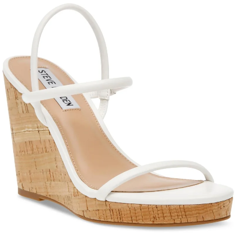 Sandals with shore fun -Steve Madden Womens Leather Almond Toe Platform Sandals