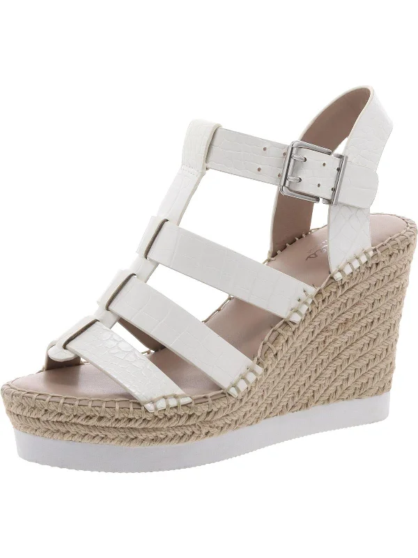 High heels for everyday elegance -Womens Strappy OpenToe Espadrille Heels