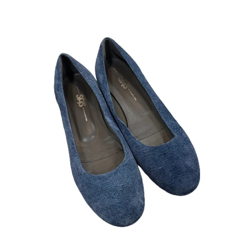 Flats with faded retro look -Shoes Flats By Sas In Blue, Size: 8.5