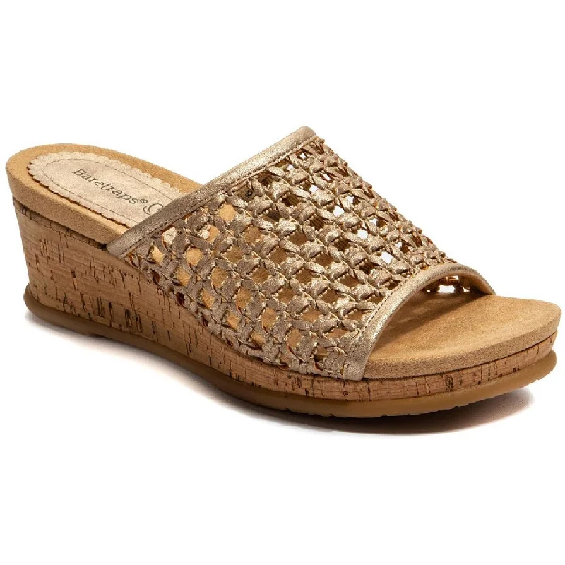 Sandals with quiet shore repose -Baretraps Womens FLOSSEY Cork Wedge Sandals