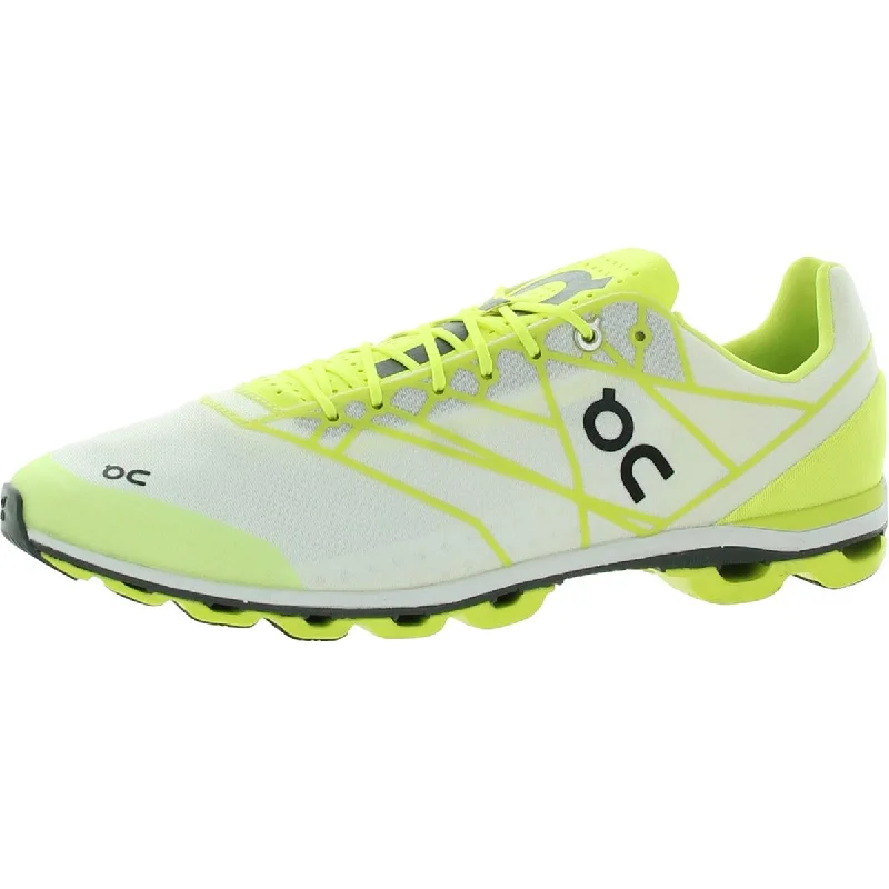 Running shoes for race day -On Running Mens Cloud Flash Faux Leather Lace Up Running & Training Shoes