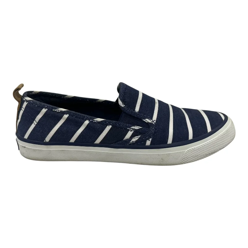 Flats for walking tours -Shoes Flats By Sperry In Blue & White, Size:9