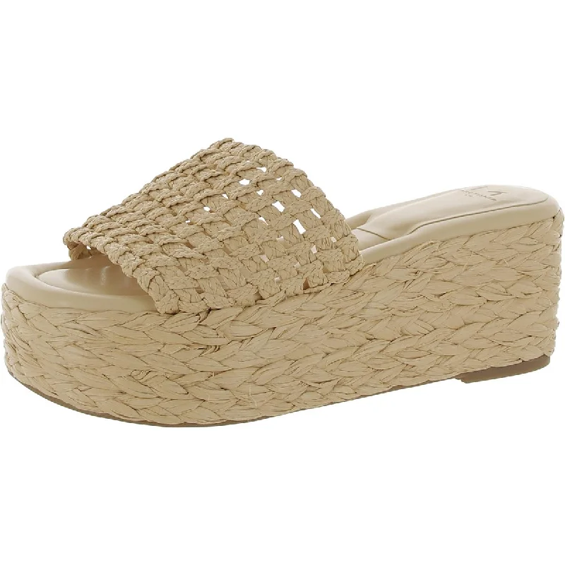 Deal sandals with shore cuts -Marc Fisher LTD Womens Priya Woven Peep-Toe Platform Sandals