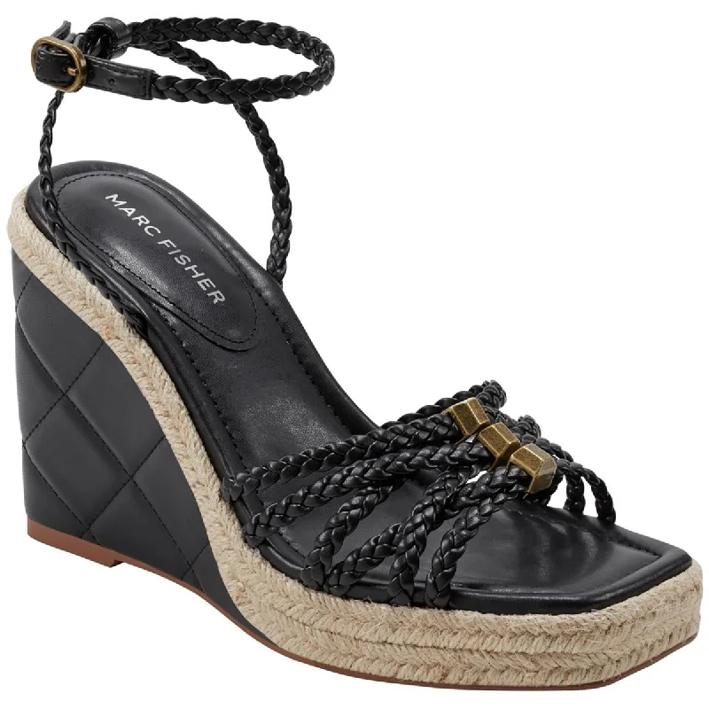 Slip-on sandals with swift shores -Marc Fisher Womens Hayla Strappy Man Made Wedge Sandals