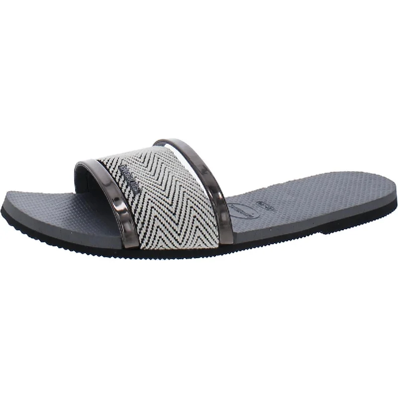 Sandals with gentle strap pads -Havaianas Womens Alpargatas Slides Slip On Flat Slide Sandals