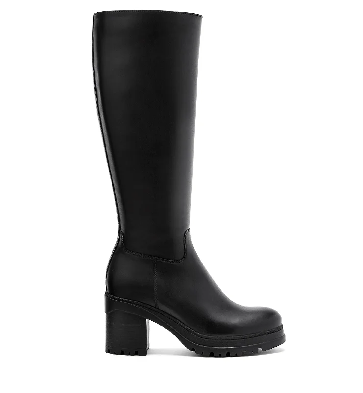 Boots with airy heel fabrics -PRIMROSE LEATHER BOOT