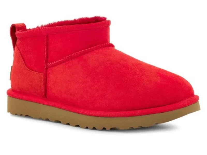 Boots for outdoor dusk meals -UGG: Ultra Mini in Samba Red