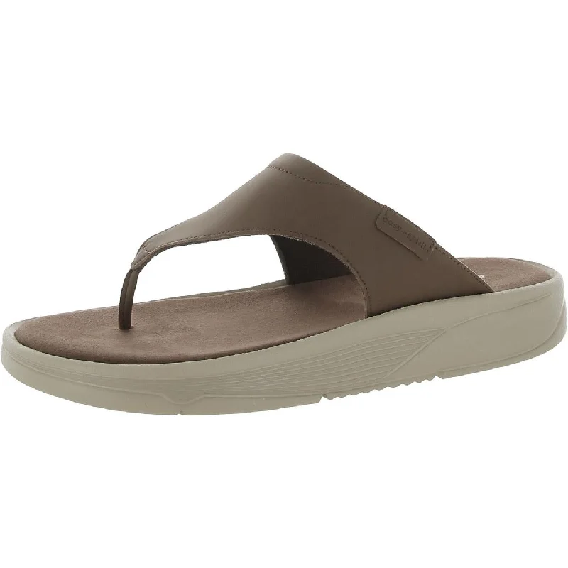 Sandals with shore tones -Easy Spirit Womens Rift 3 Padded Insole Man Made Thong Sandals