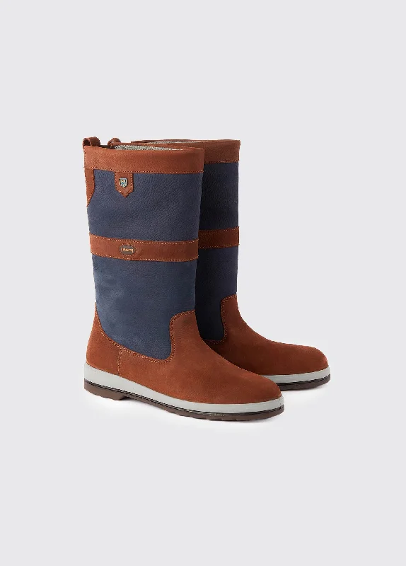 Boots for casual rainy vibes -Ultima Men's Sailing Boot - Navy/Brown