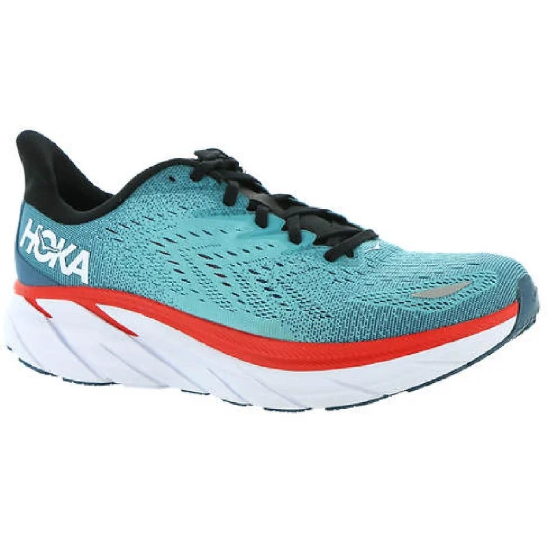 Running shoes for agility jogs -Hoka One One Mens Clifton 8  Running Fitness Athletic and Training Shoes