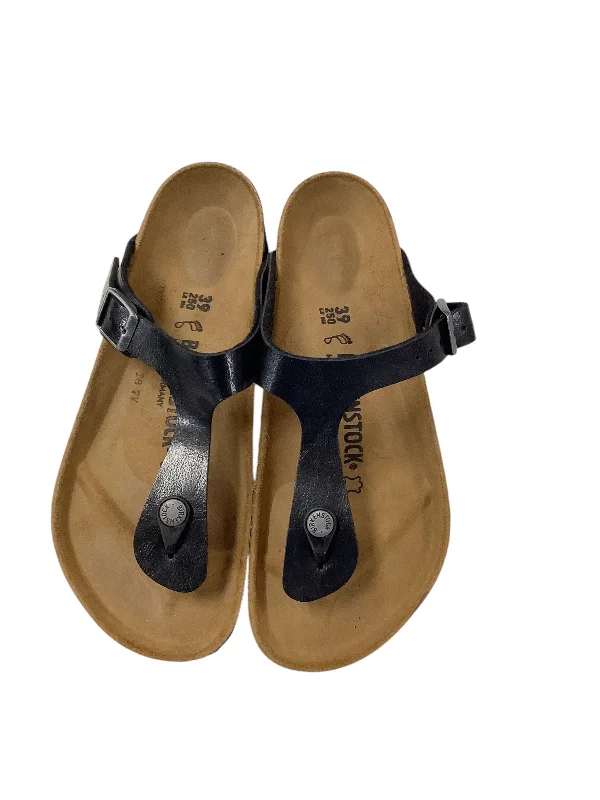 Budget flats with free shipping -Sandals Flats By Birkenstock In Black, Size: 8